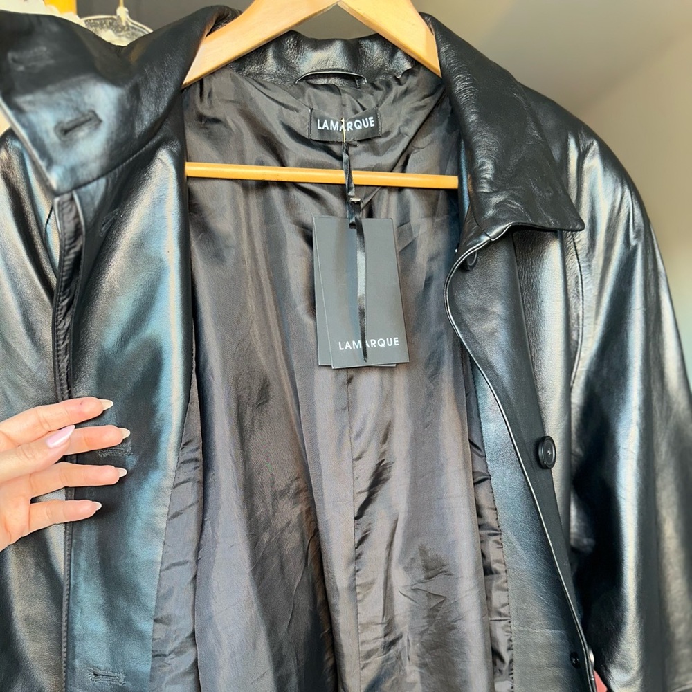 Lamarque Black Leather Jacket - Picture 3 of 16